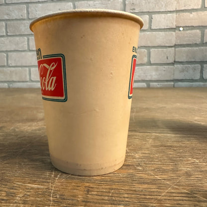 Vintage 9oz Coca Cola Frozen Coke Paper Wax Cup Soda Promo