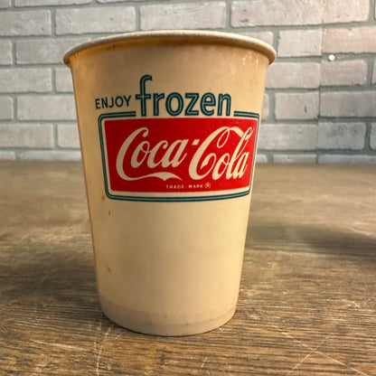 Vintage 9oz Coca Cola Frozen Coke Paper Wax Cup Soda Promo