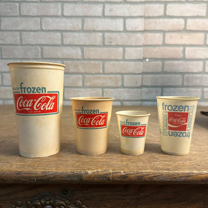 Vintage 9oz Coca Cola Frozen Coke Paper Wax Cup Soda Promo