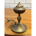Early Antique 19th c. Brass Whale Oil Ship's Lamp Light 6"