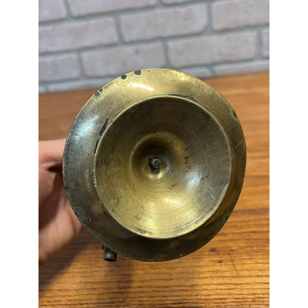 Early Antique 19th c. Brass Whale Oil Ship's Lamp Light 6"
