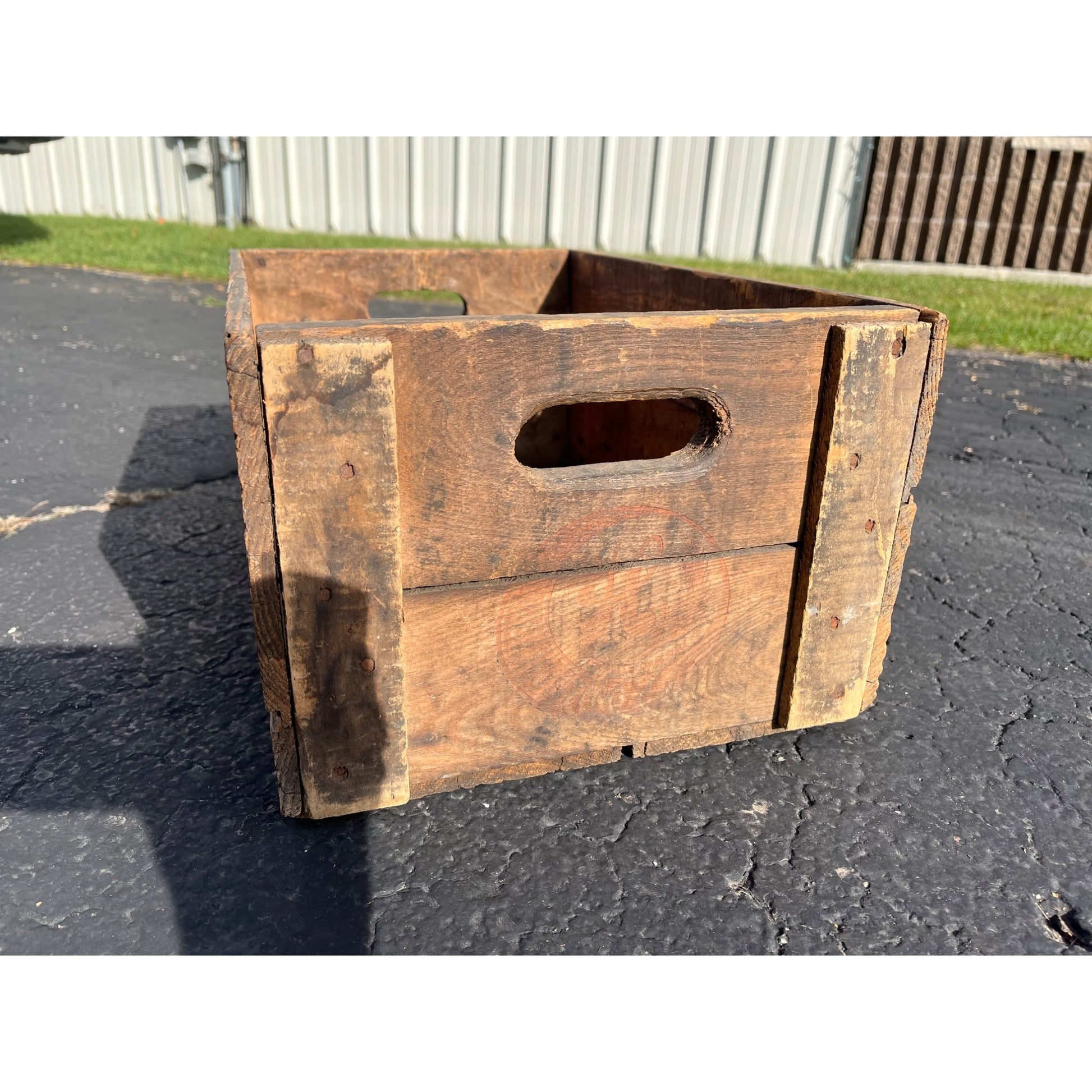 Vintage 1920s E.L. Husting's Soda Pop Wooden Crate Case Milwaukee Wis WI