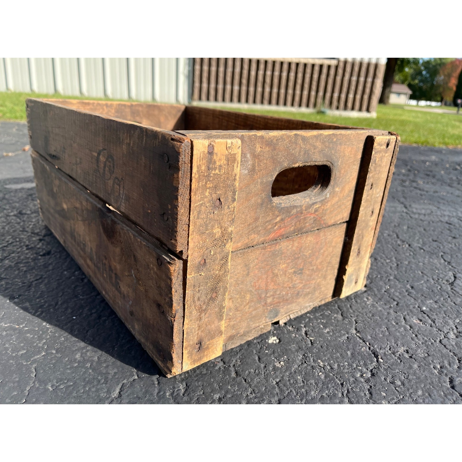 Vintage 1920s E.L. Husting's Soda Pop Wooden Crate Case Milwaukee Wis WI