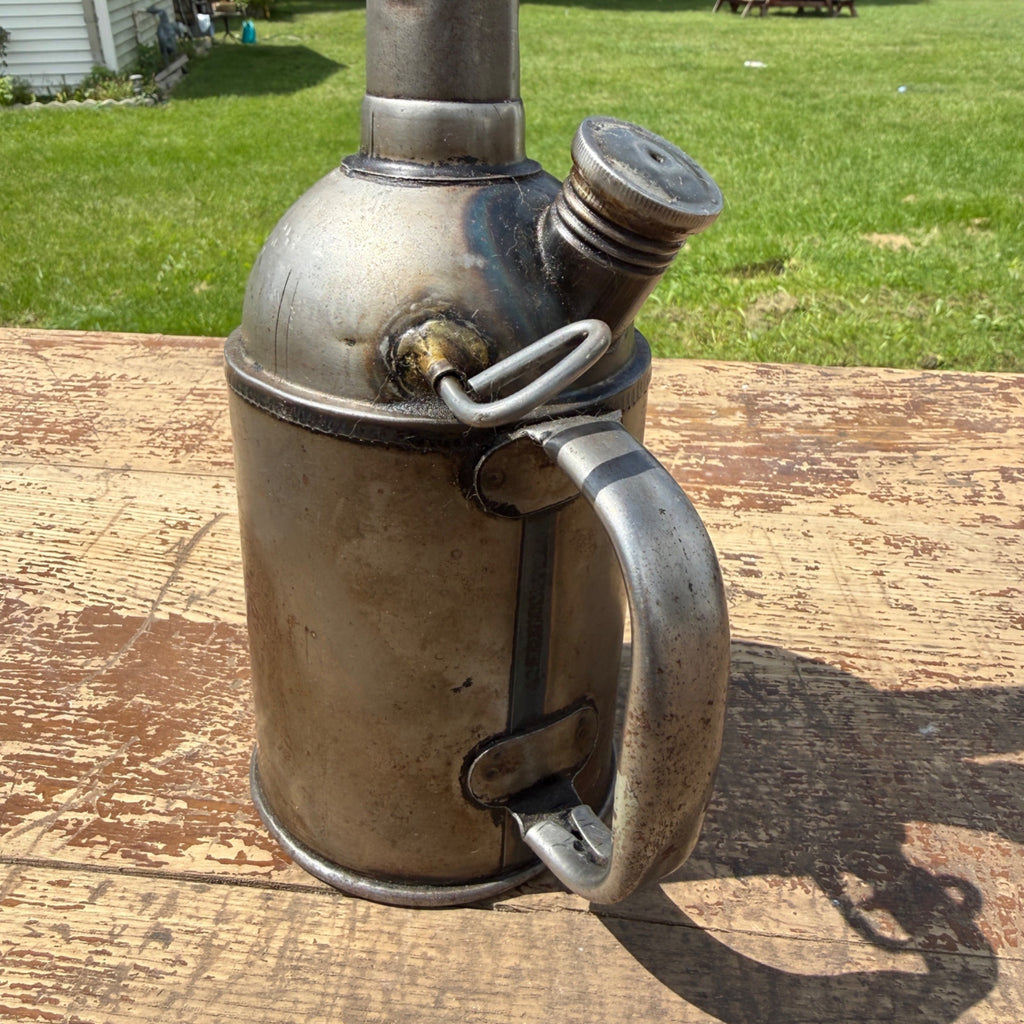 Antique Vintage Railroad Engineer Train Oiler Can Longneck Spout 25" Tall