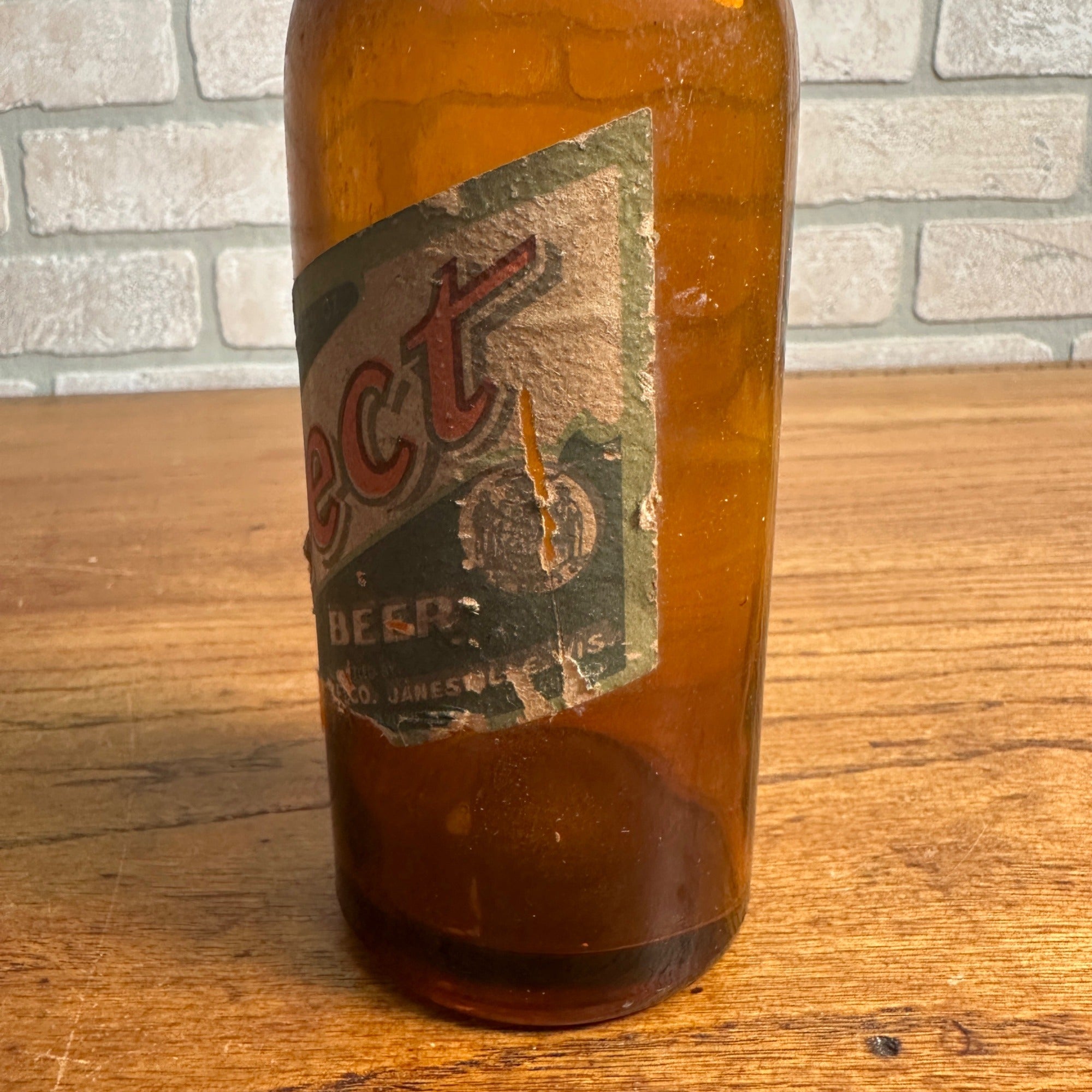 CROAK BREWING CO PRE-PRO PAPER LABEL SELECT BEER BOTTLE CROWN TOP JANESVILLE WIS