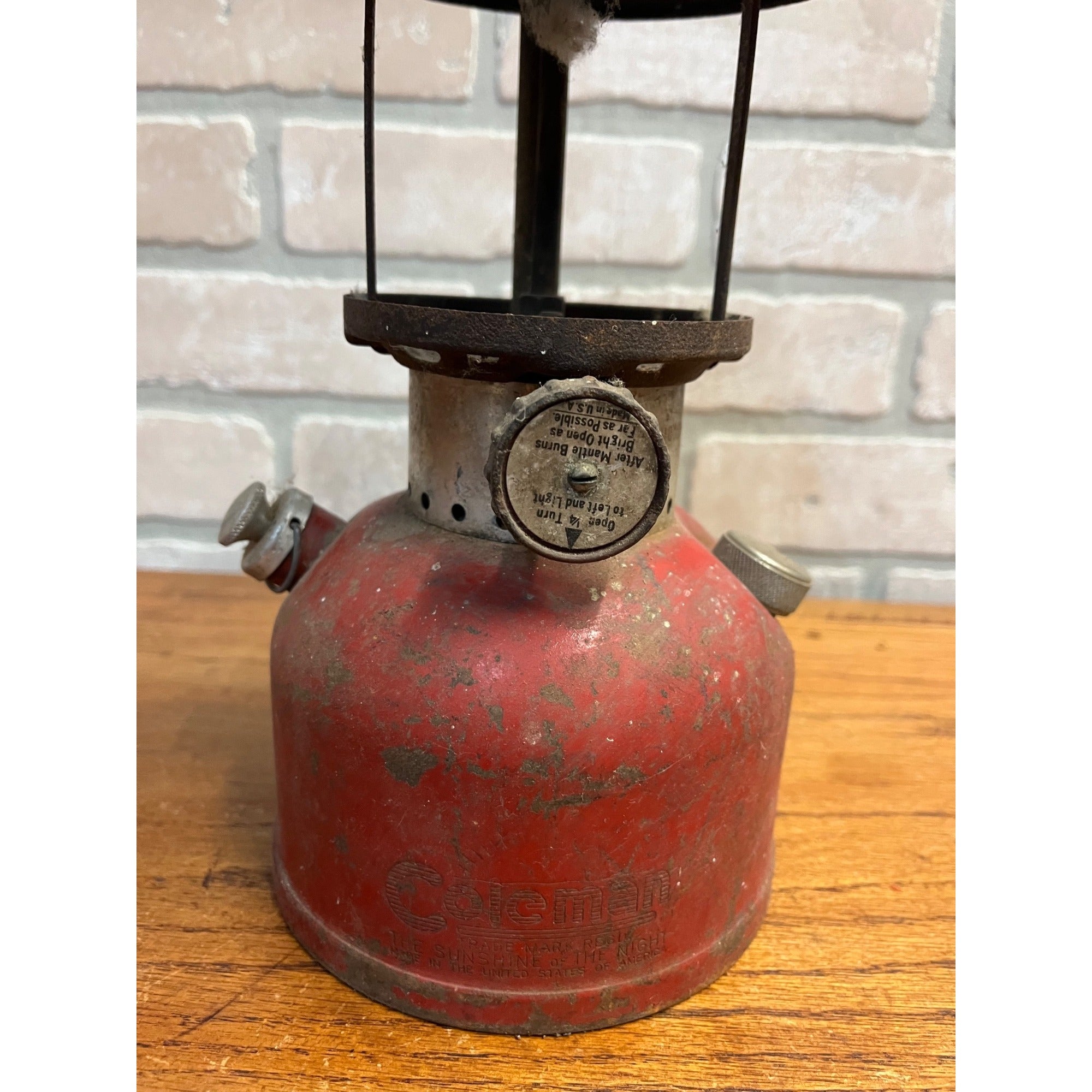 Coleman Red Lantern Camp Lantern Vintage Parts or Repair 200A