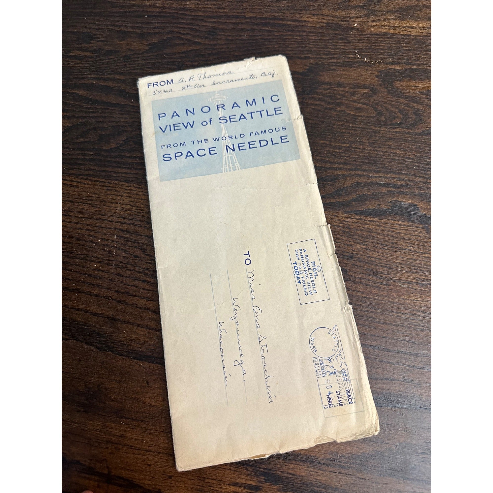 World's Fair Panoramic Views of Seattle Area from the Space Needle Brochure 1962