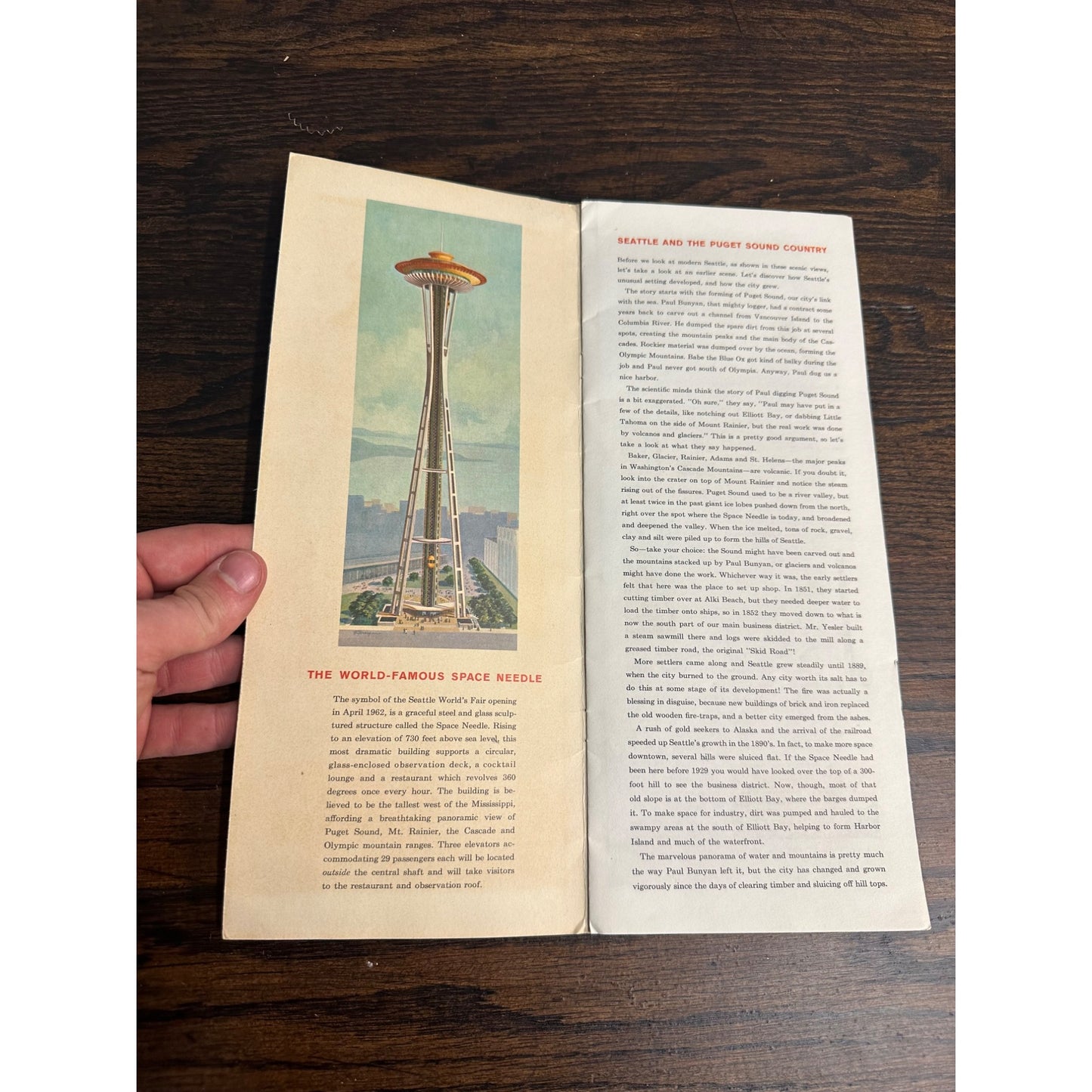 World's Fair Panoramic Views of Seattle Area from the Space Needle Brochure 1962