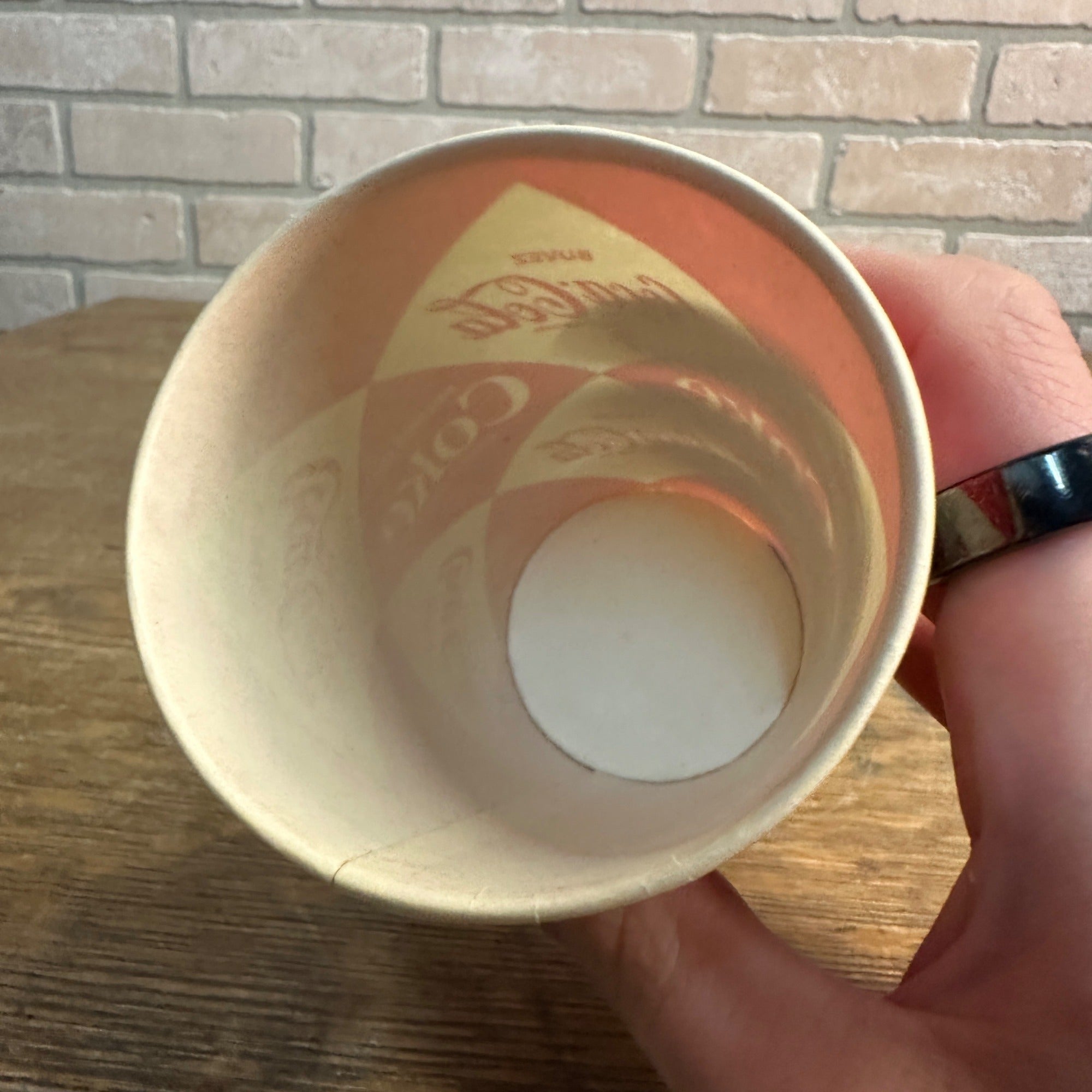 10oz Coca Cola Canadian Coke Diamond Design Paper Wax Cup Soda Promo Advertising