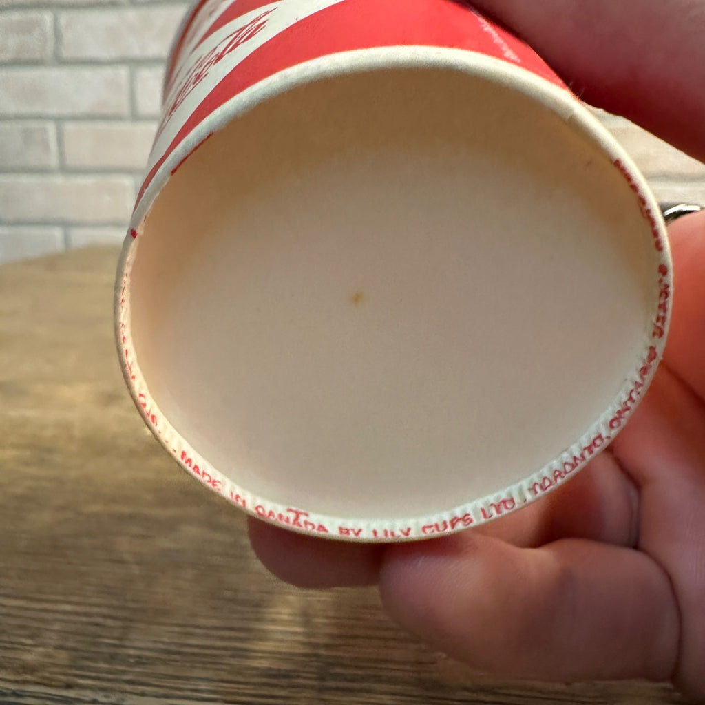 10oz Coca Cola Canadian Coke Diamond Design Paper Wax Cup Soda Promo Advertising