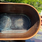 Antique Copper Kettle Boiler Wash Tub w/ Copper Lid Beautiful
