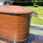 Antique Copper Kettle Boiler Wash Tub w/ Copper Lid Beautiful