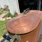 Antique Copper Kettle Boiler Wash Tub w/ Copper Lid Beautiful