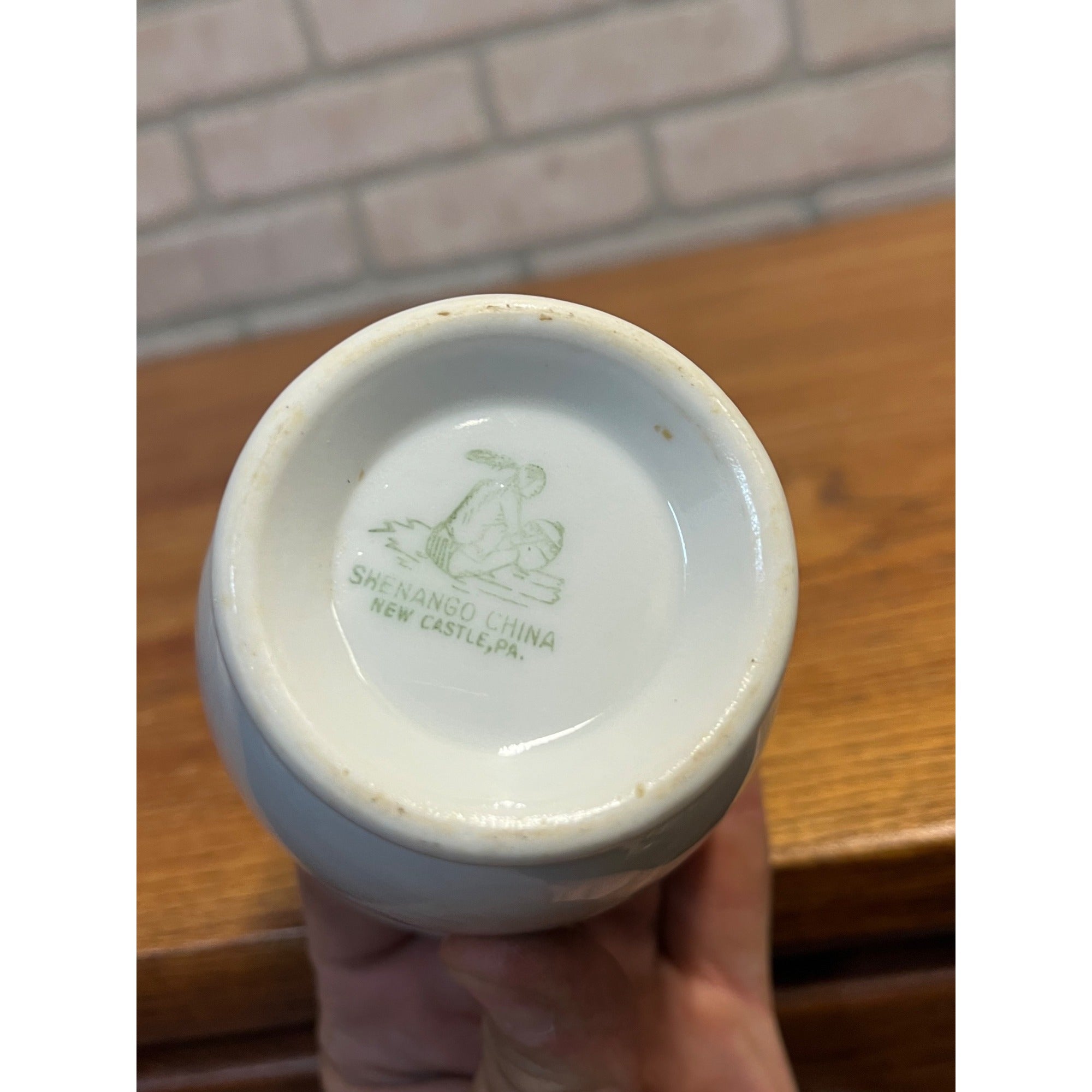 Shenango China Sugar Small Dish Bowl Double Green Band Restaurant Ware USA