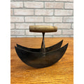 ANTIQUE KITCHEN PRIMITIVE FORGED DOUBLE-BLADE HALF-MOON FOOD CHOPPER/DOUGH CUT