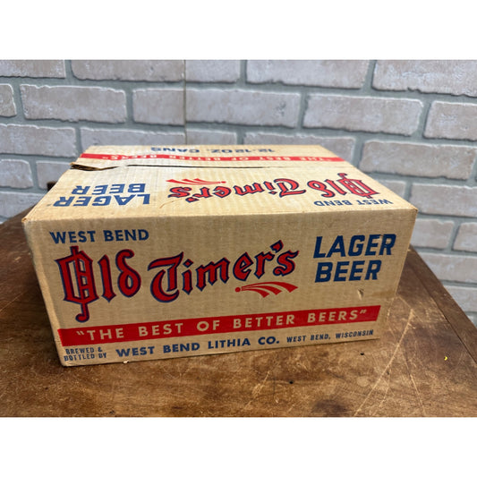 Vintage West Bend Old Timer's Lager Beer 12oz Pack of Cans FULL Lithia