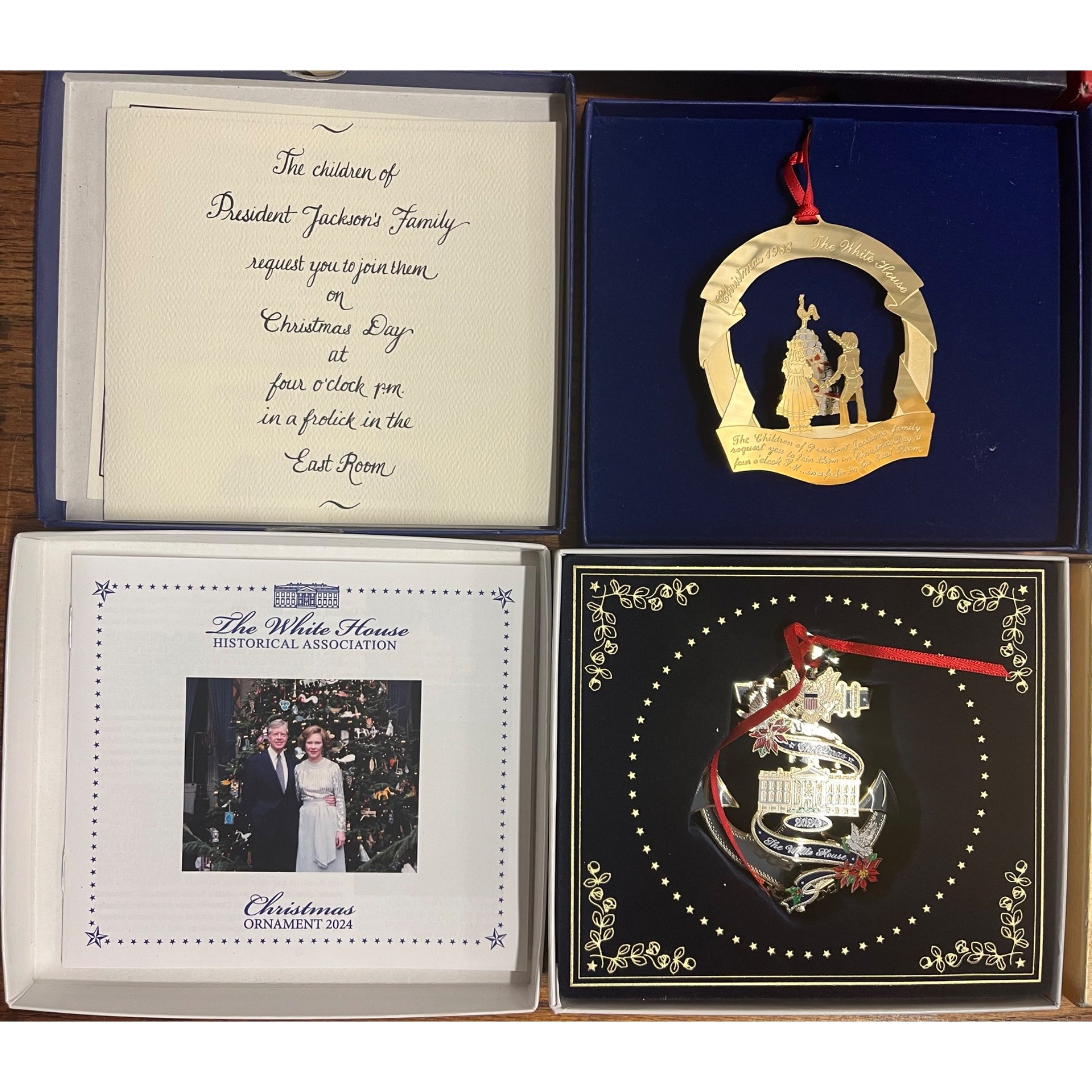 Vintage Lot (18) The White House Historical Association Ornaments