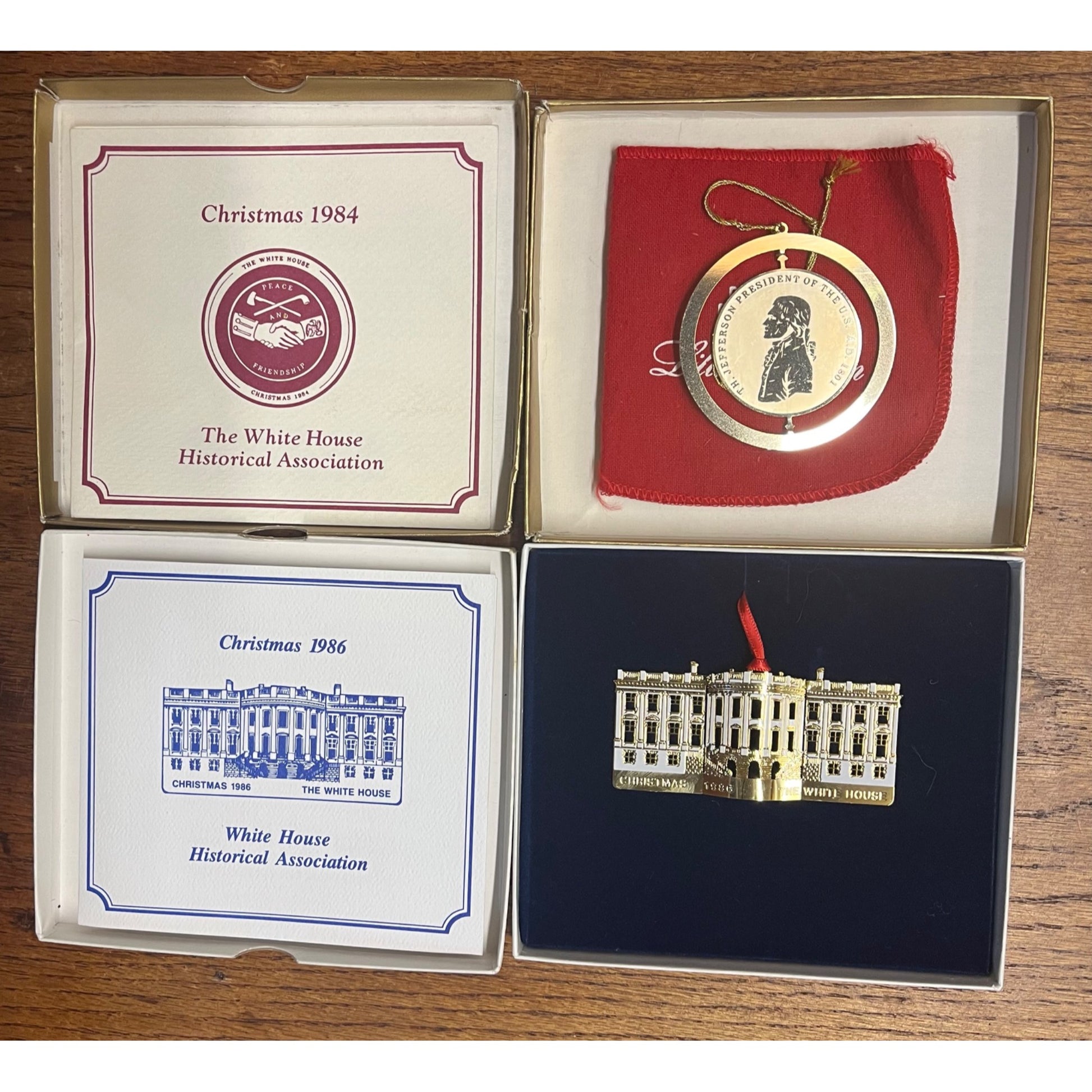 Vintage Lot (18) The White House Historical Association Ornaments