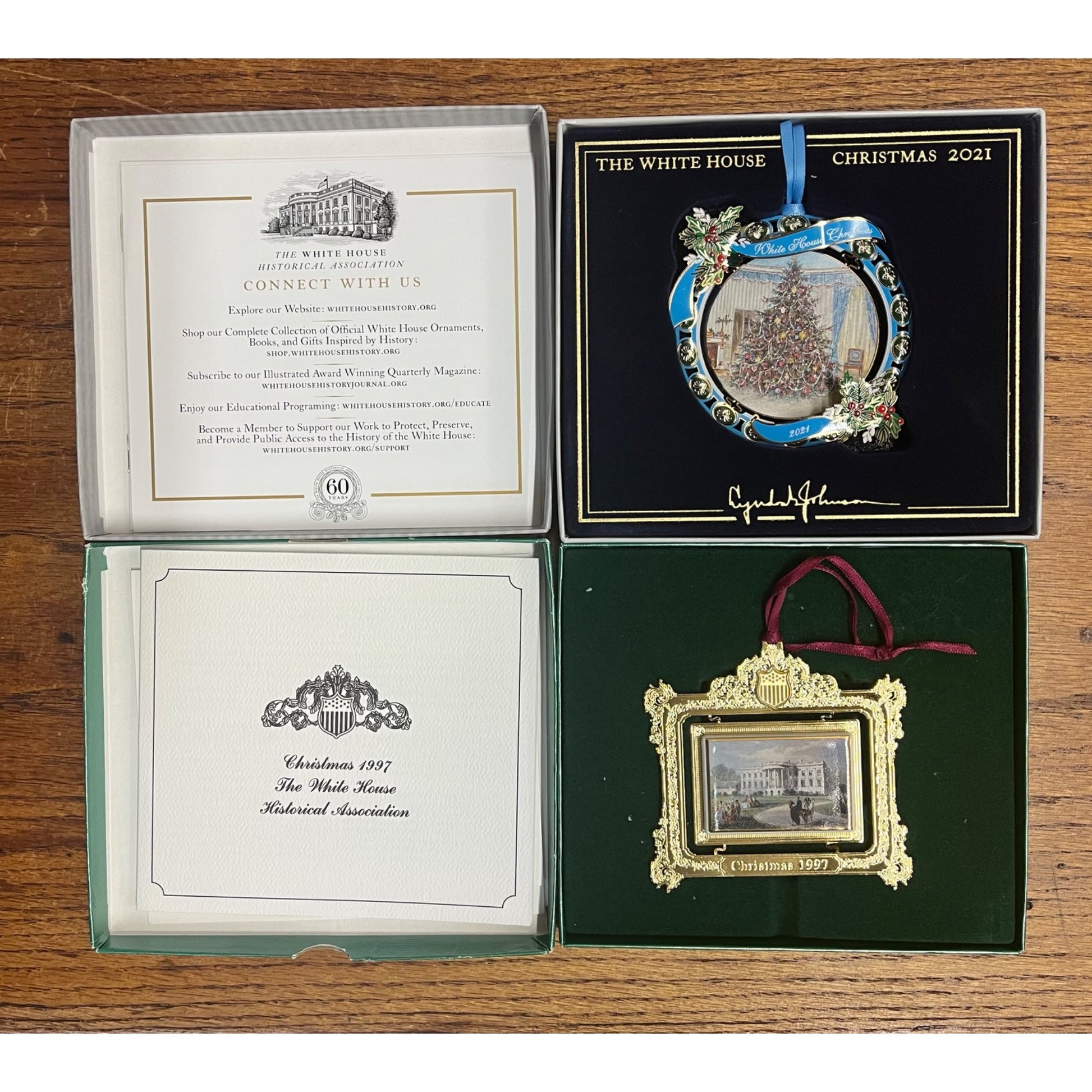 Vintage Lot (18) The White House Historical Association Ornaments