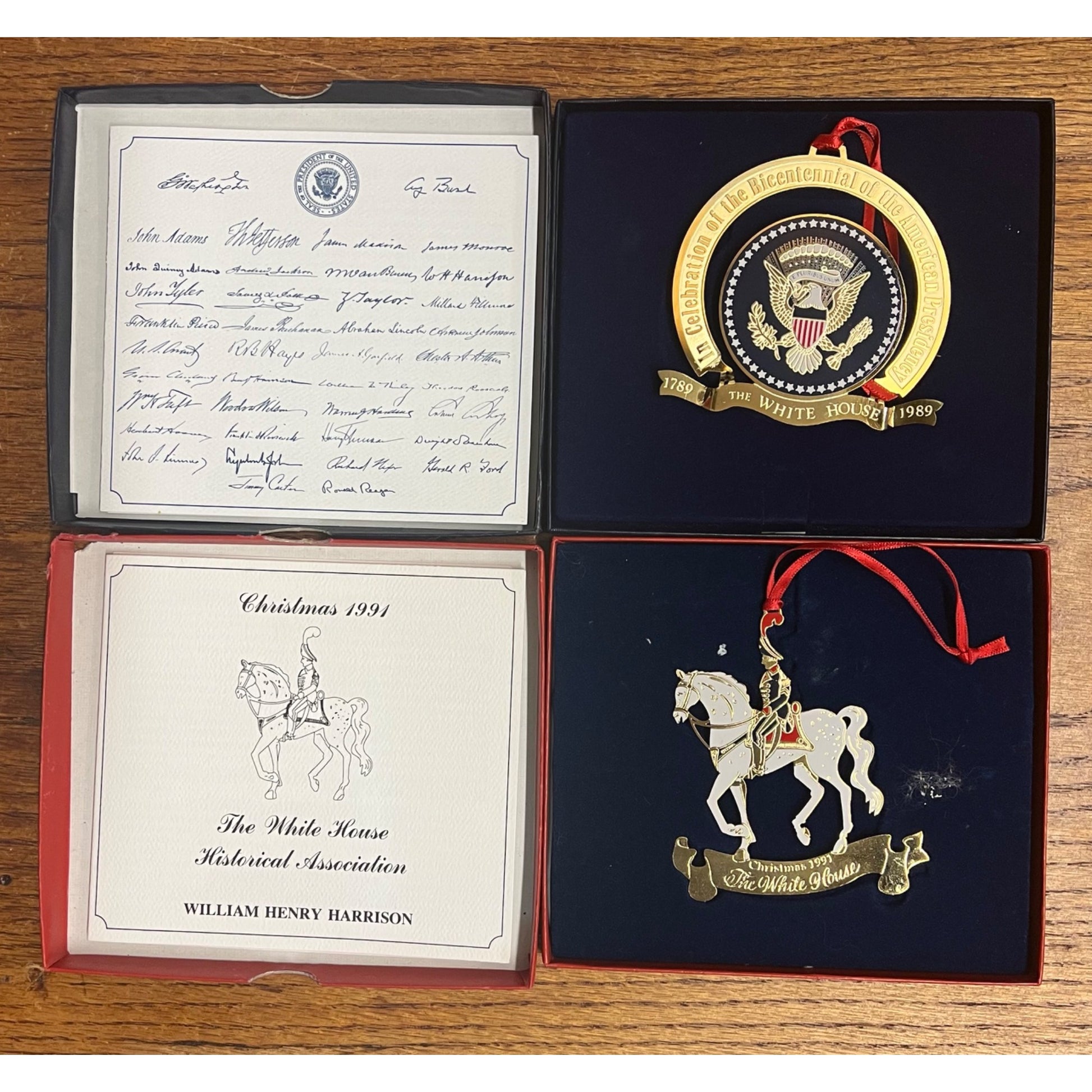 Vintage Lot (18) The White House Historical Association Ornaments