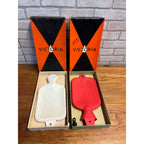 Vintage Rexall Victoria Heat Hot Water Bottle Red & White w/ Oriignla Boxes
