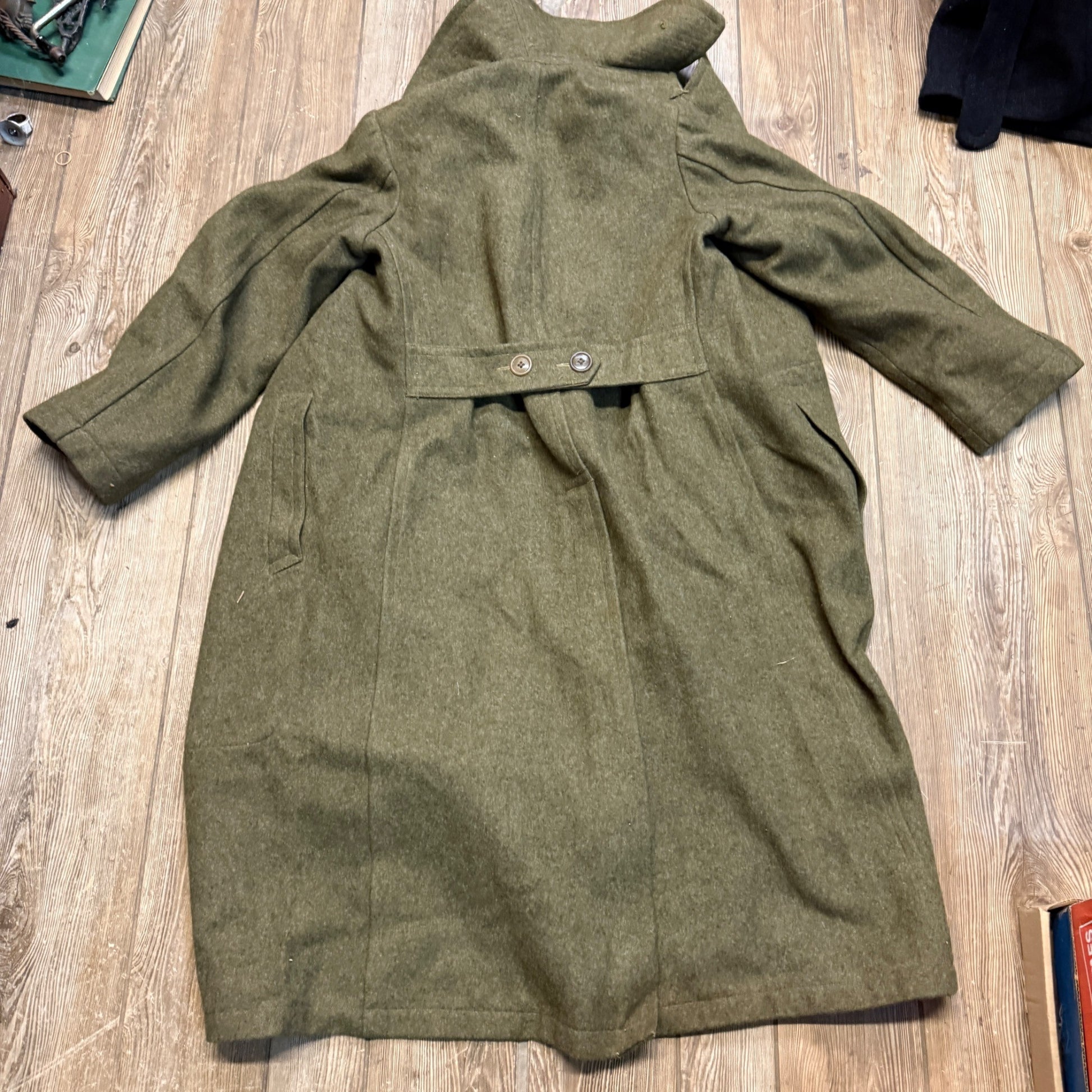 Vintage WW2 WWII Overcoat Uniform Trench Coat Jacket US  Military