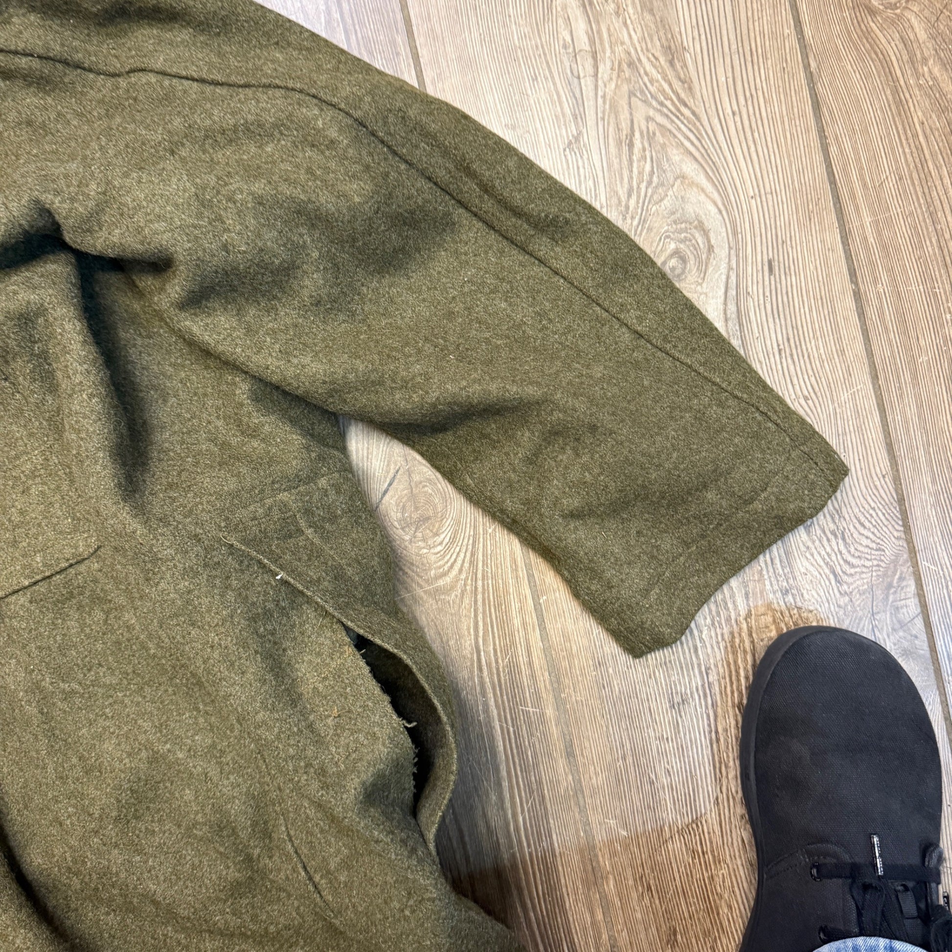 Vintage WW2 WWII Overcoat Uniform Trench Coat Jacket US  Military