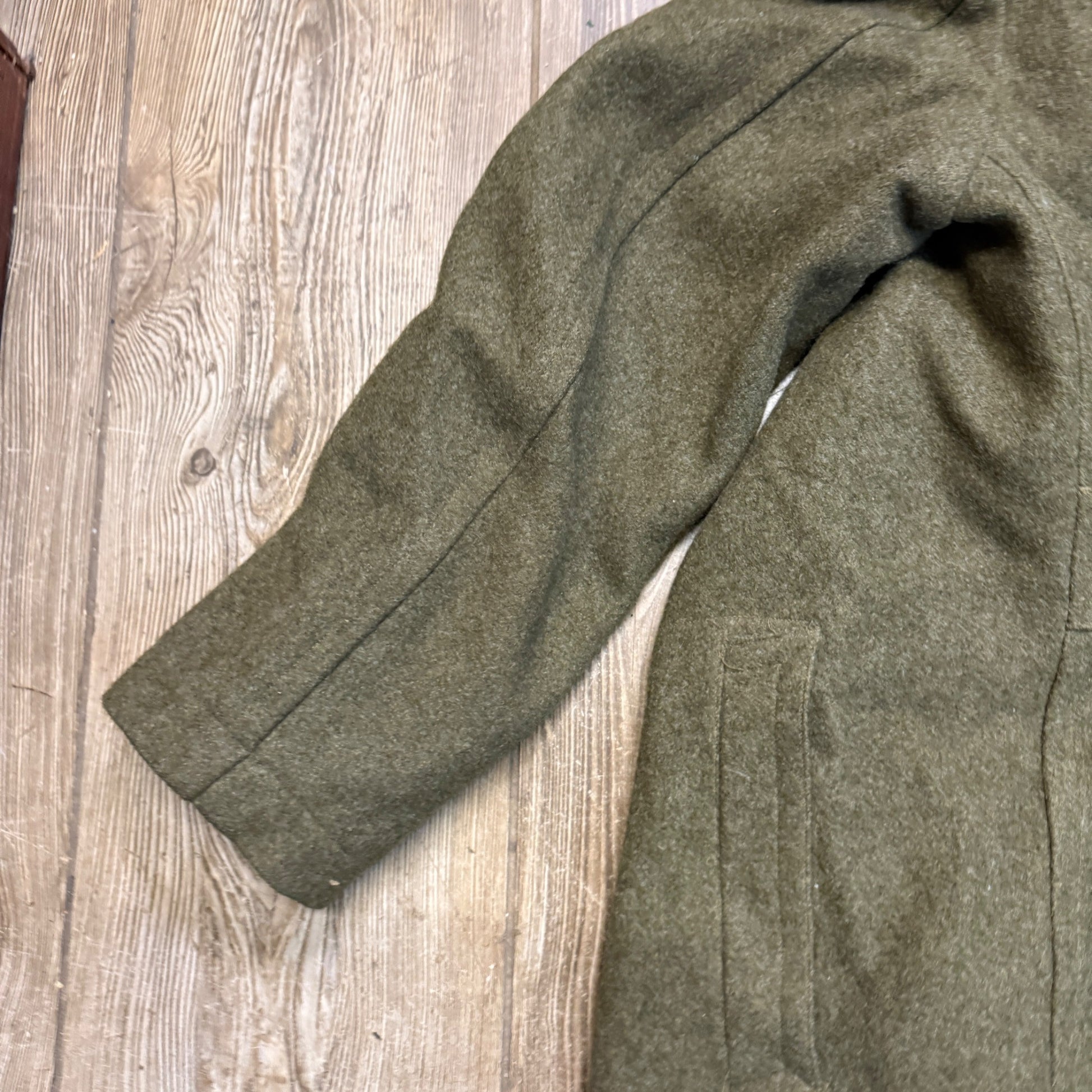 Vintage WW2 WWII Overcoat Uniform Trench Coat Jacket US  Military
