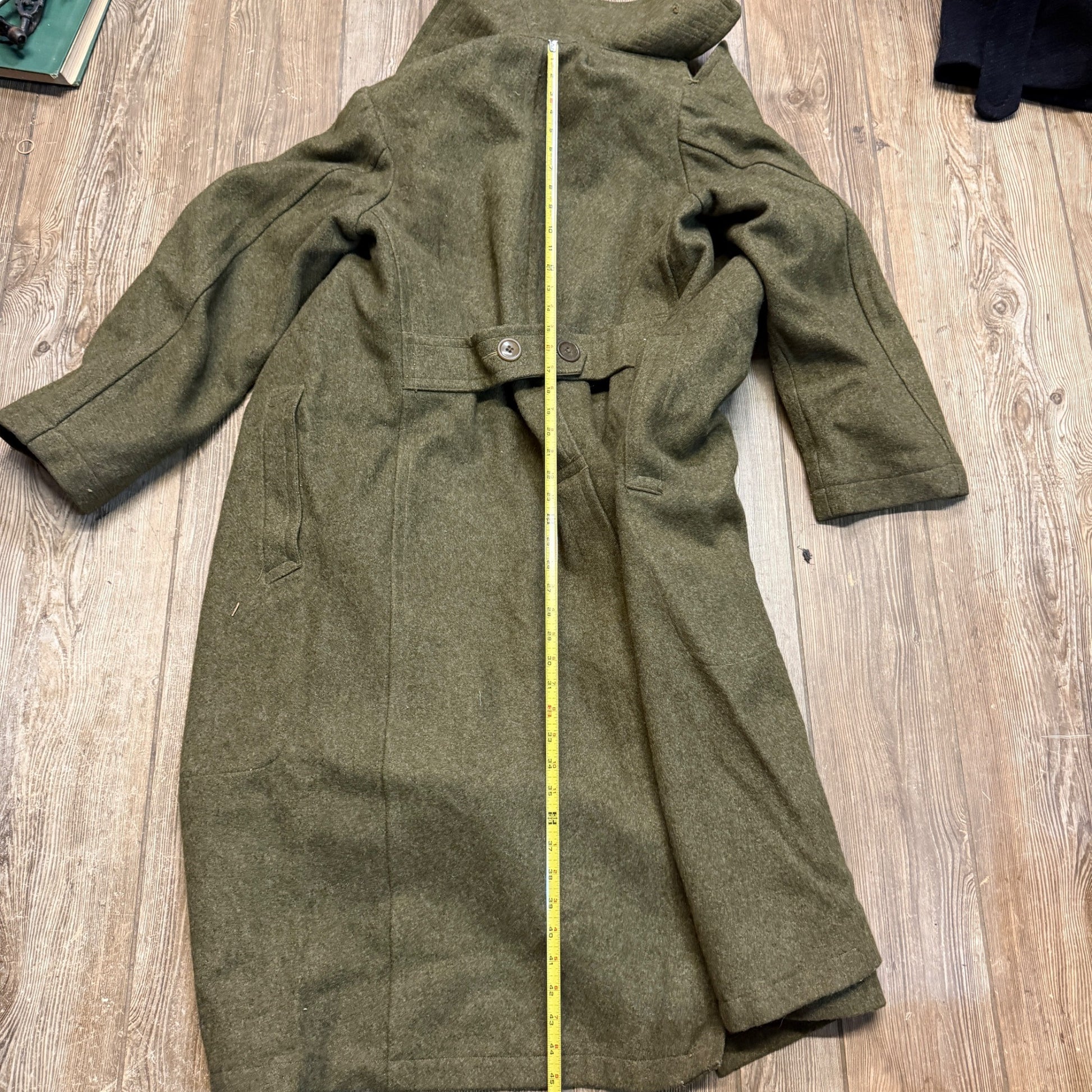 Vintage WW2 WWII Overcoat Uniform Trench Coat Jacket US  Military