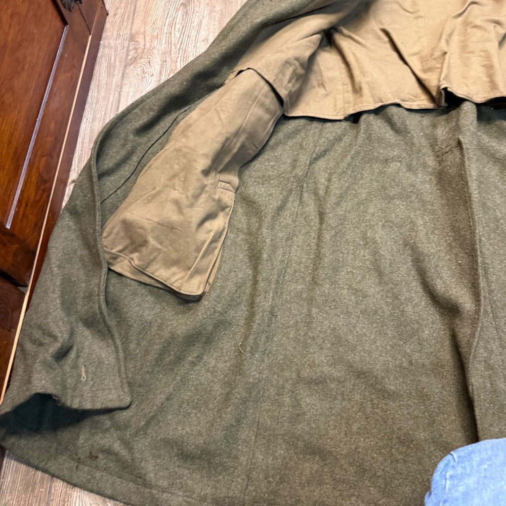 Vintage WW2 WWII Overcoat Uniform Trench Coat Jacket US  Military