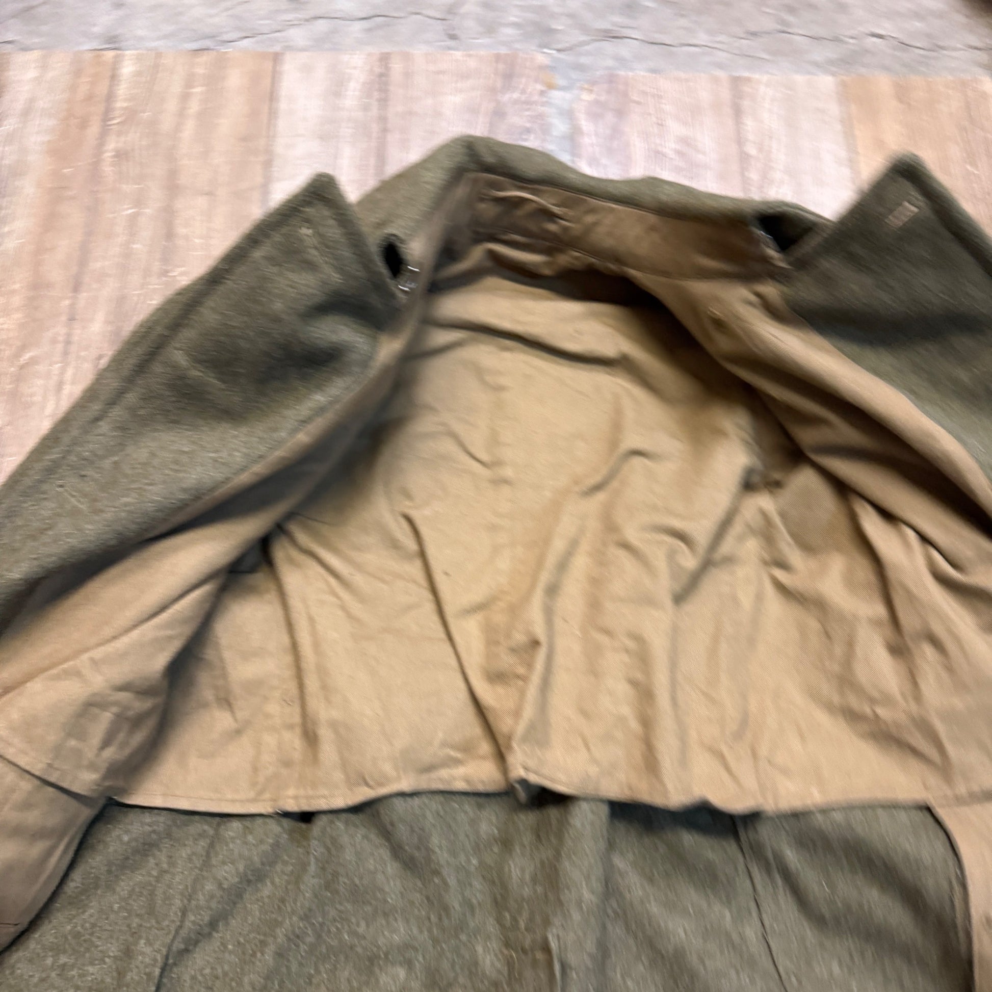 Vintage WW2 WWII Overcoat Uniform Trench Coat Jacket US  Military