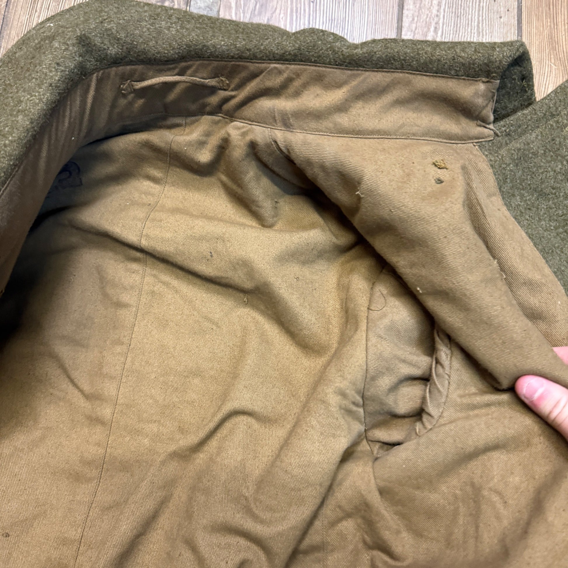 Vintage WW2 WWII Overcoat Uniform Trench Coat Jacket US  Military