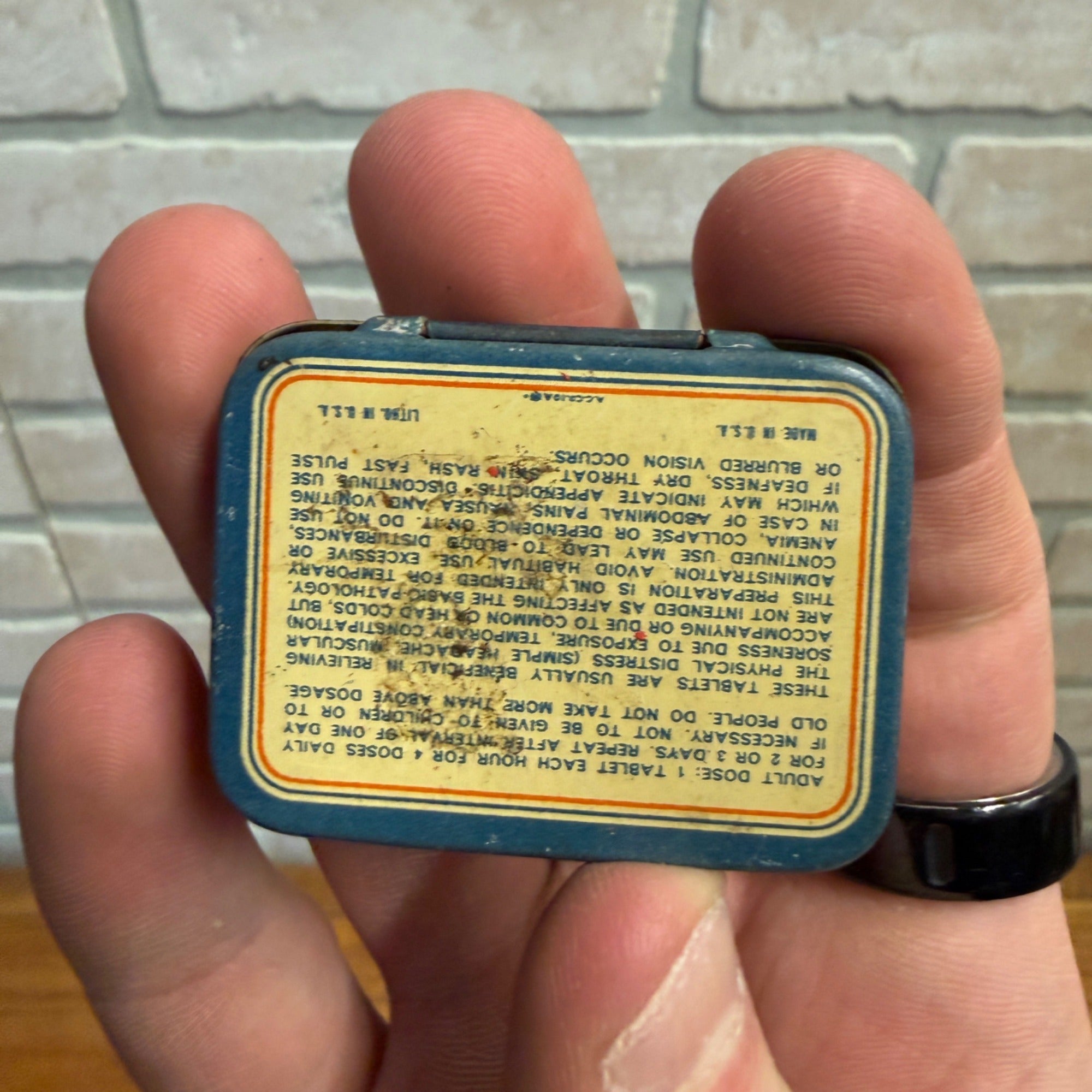 Vintage Laymon's Laxative Medicine Tin Litho Spencer Indiana W/ Contents