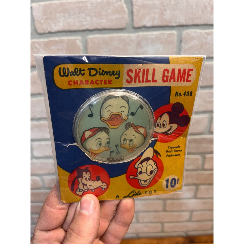 Vintage 1960s Walt Disney Dexterity Games Lido Toy Co Lot (2) Mickey Mouse Duck