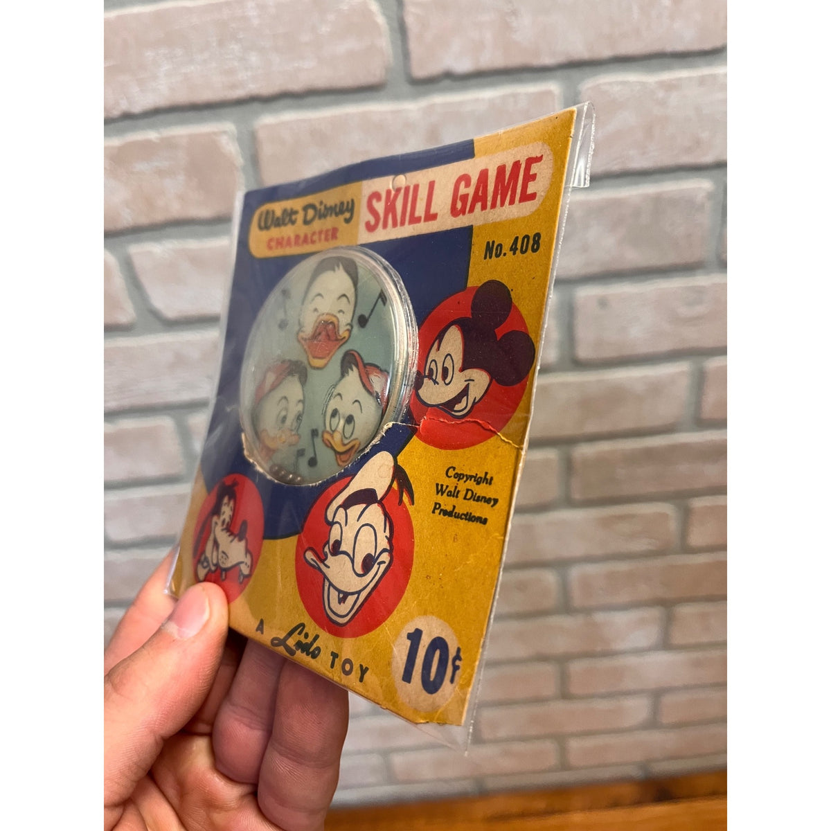 Vintage 1960s Walt Disney Dexterity Games Lido Toy Co Lot (2) Mickey Mouse Duck