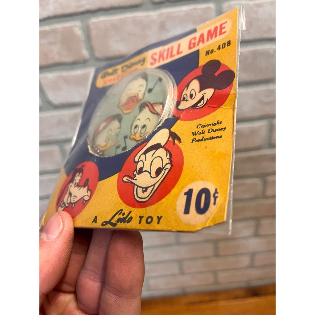 Vintage 1960s Walt Disney Dexterity Games Lido Toy Co Lot (2) Mickey Mouse Duck