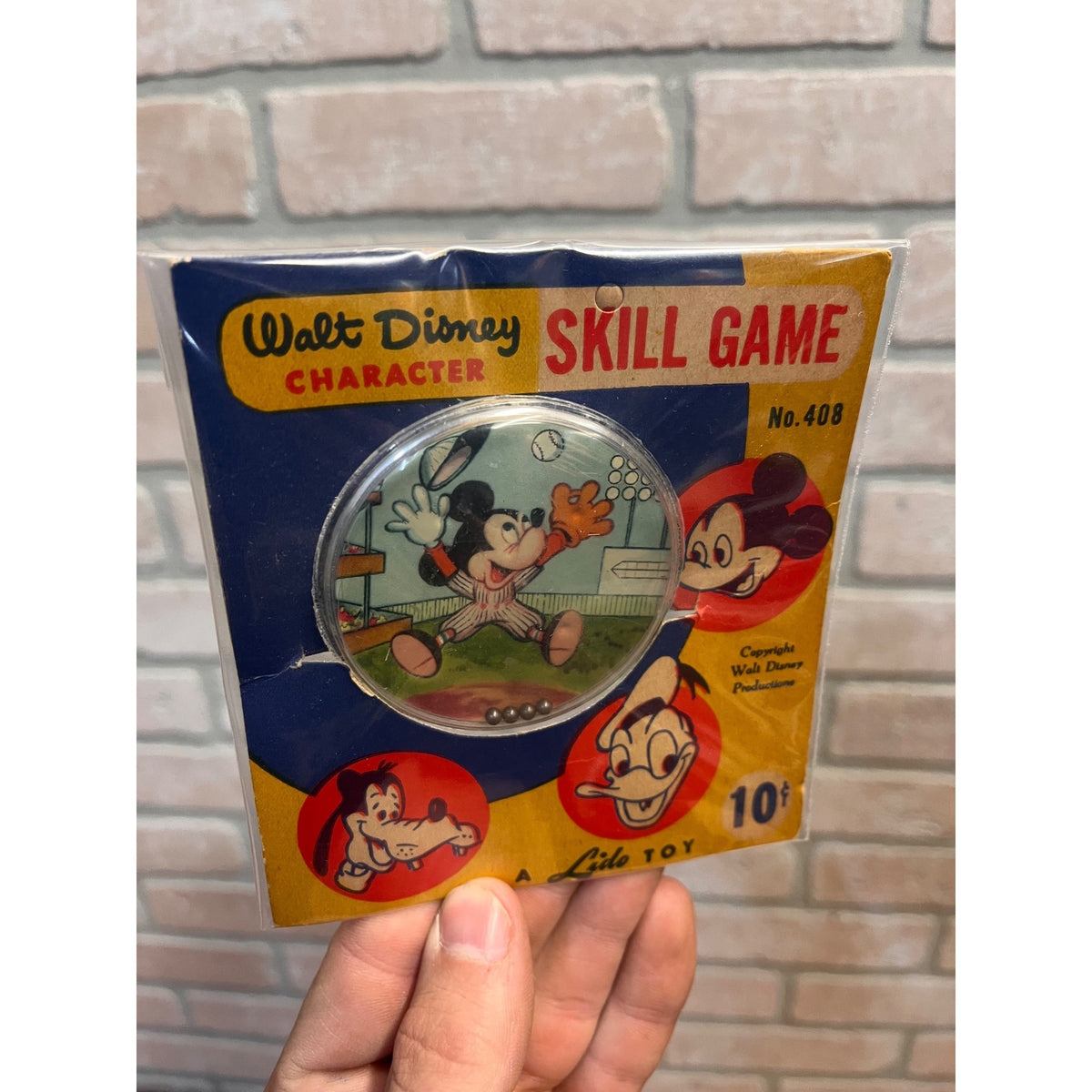 Vintage 1960s Walt Disney Dexterity Games Lido Toy Co Lot (2) Mickey Mouse Duck