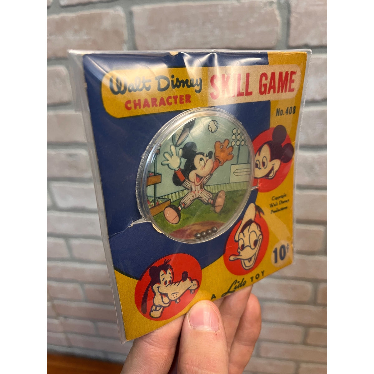 Vintage 1960s Walt Disney Dexterity Games Lido Toy Co Lot (2) Mickey Mouse Duck