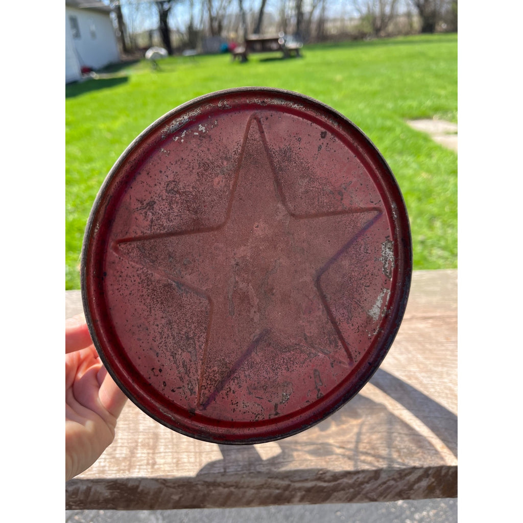 Vintage Elgin Red Kerosene Barn/Railroad Lantern w/Clear Globe