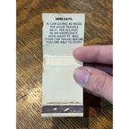 Vintage Empty Matchbook Advertising -Herb's DX Service - Fox Lake, Wis
