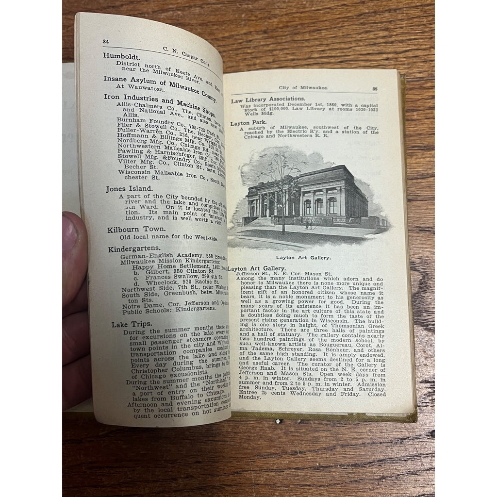 1908 Caspar's Guide & Map Milwaukee-Directory of Streets, Houses Number & Elec.