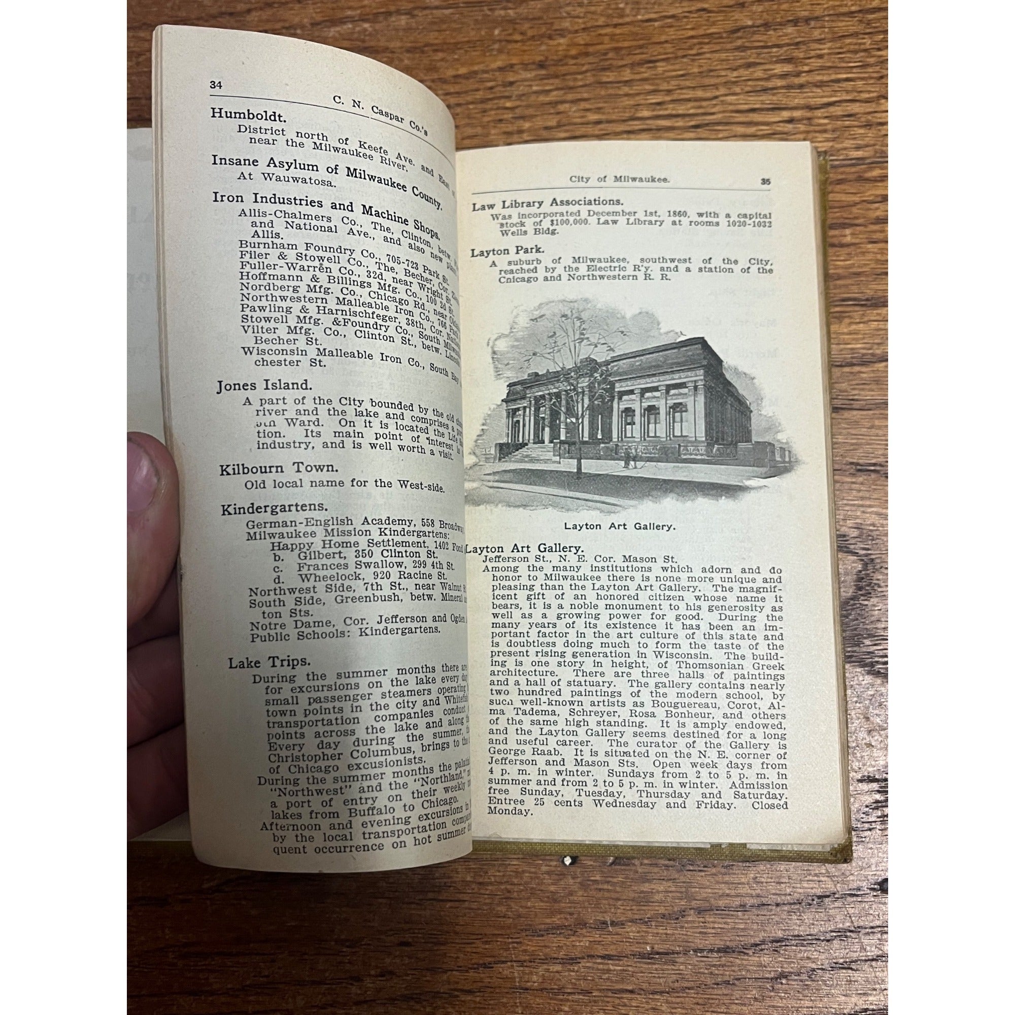 1908 Caspar's Guide & Map Milwaukee-Directory of Streets, Houses Number & Elec.