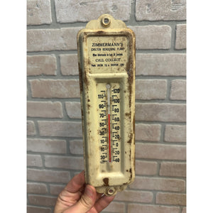 Vintage Livestock Rendering Plant Chilton Wisconsin Advertising Thermometer Sign