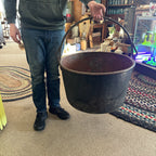 Antique Primitive 1800s Large Solid Copper Apple Butter Cauldron Kettle Pot