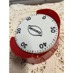 Vintage Mirro Plastic 60-Minute Kitchen Timer Wind Up - Retro Red - Works
