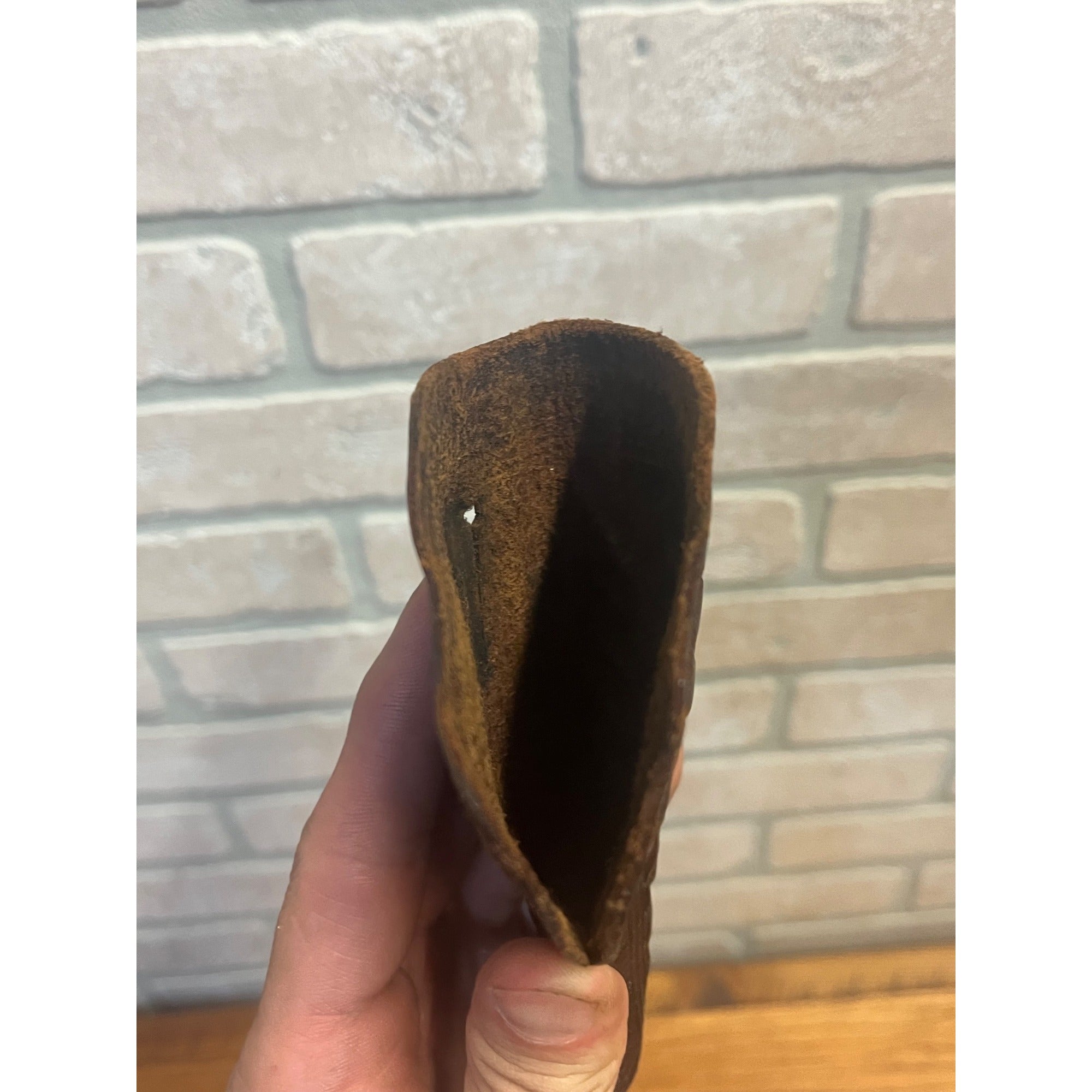 Vintage Basketweave Leather Holster Snub Nose Revolver RH S&W Colt Detective 6"