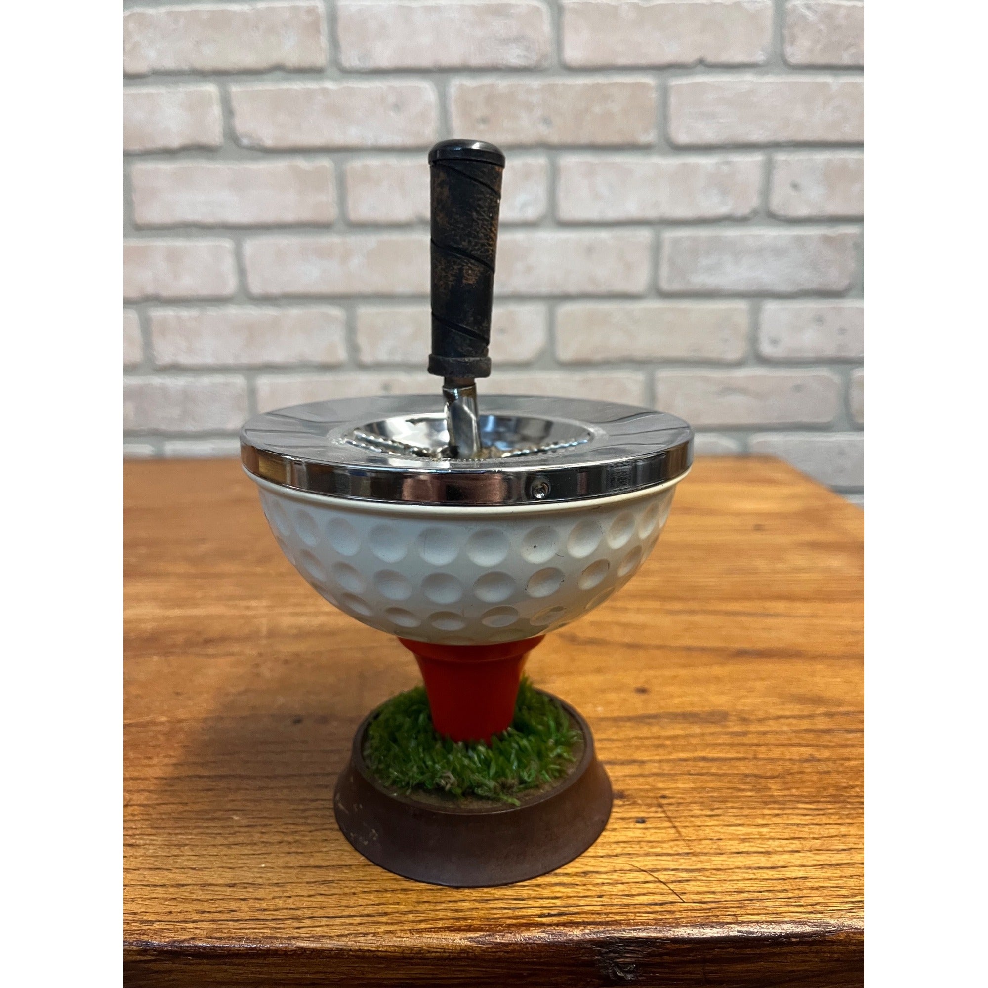 Vintage Spin Ashtray Golfers Golf Ball RARE Mid Century Modern GOLF GIFT Smoker