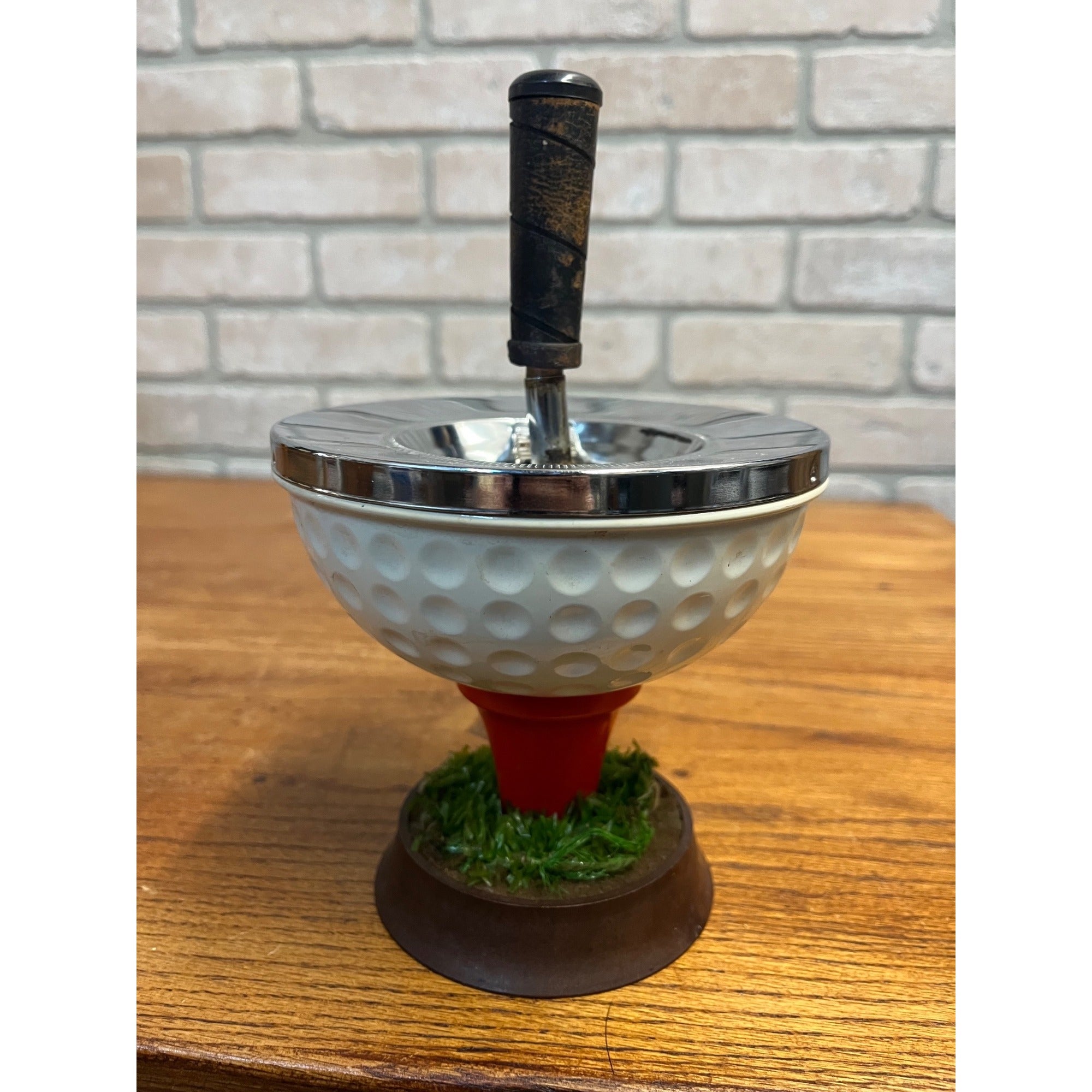 Vintage Spin Ashtray Golfers Golf Ball RARE Mid Century Modern GOLF GIFT Smoker