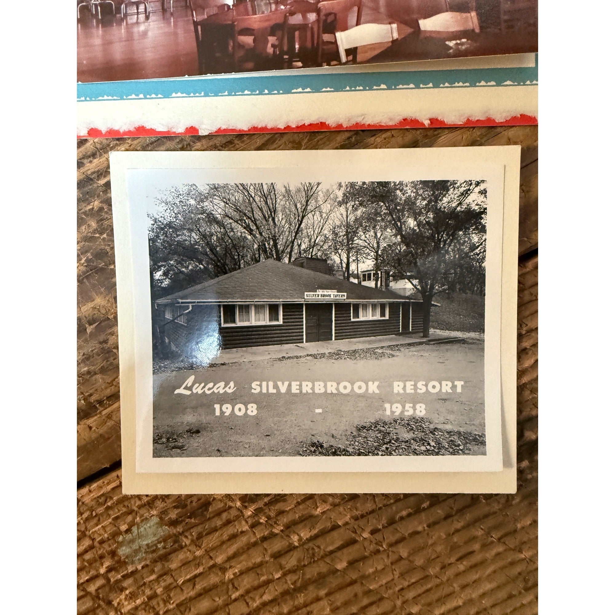 (2) Lucas Silverbrook Resort Tavern Photographs West Bend, Wisconsin 50 years