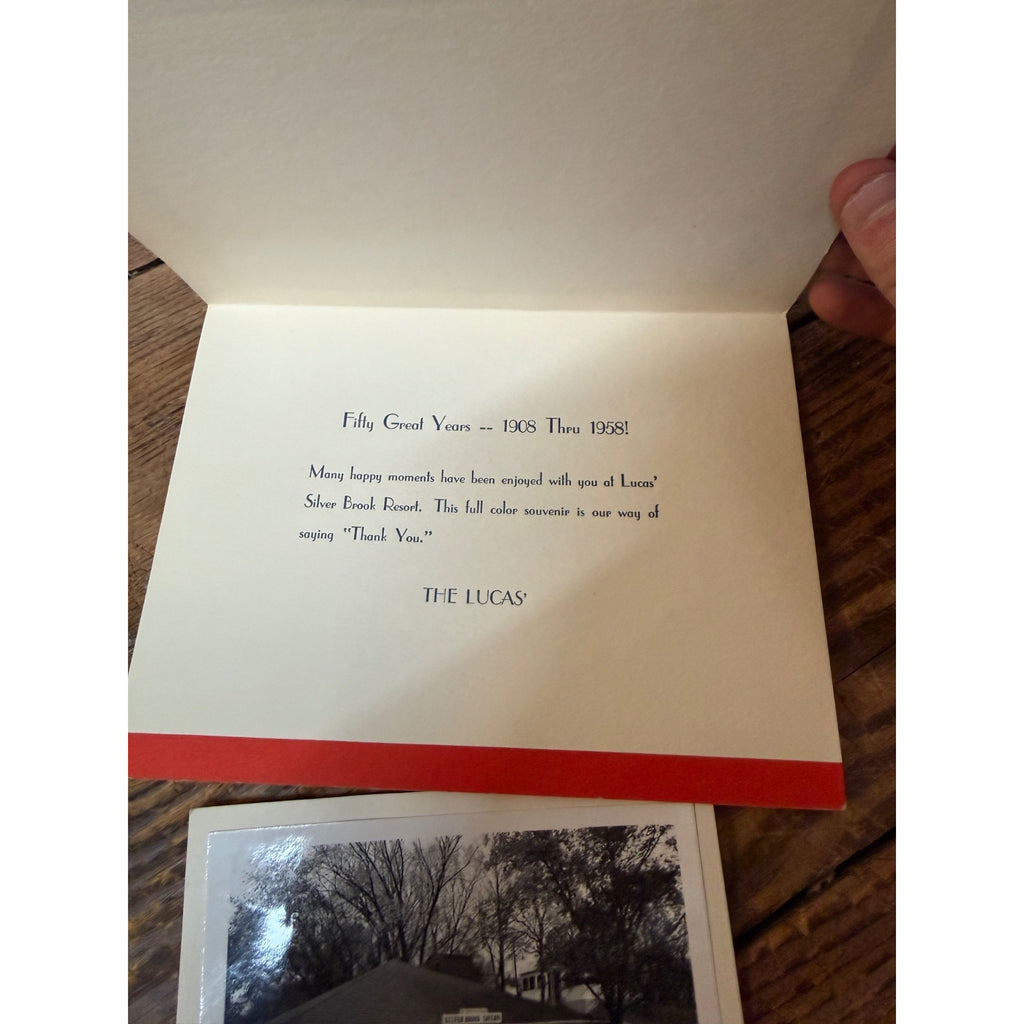 (2) Lucas Silverbrook Resort Tavern Photographs West Bend, Wisconsin 50 years